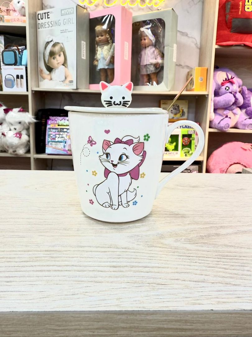 MUG TAPA CERÁMICA GATA MERY