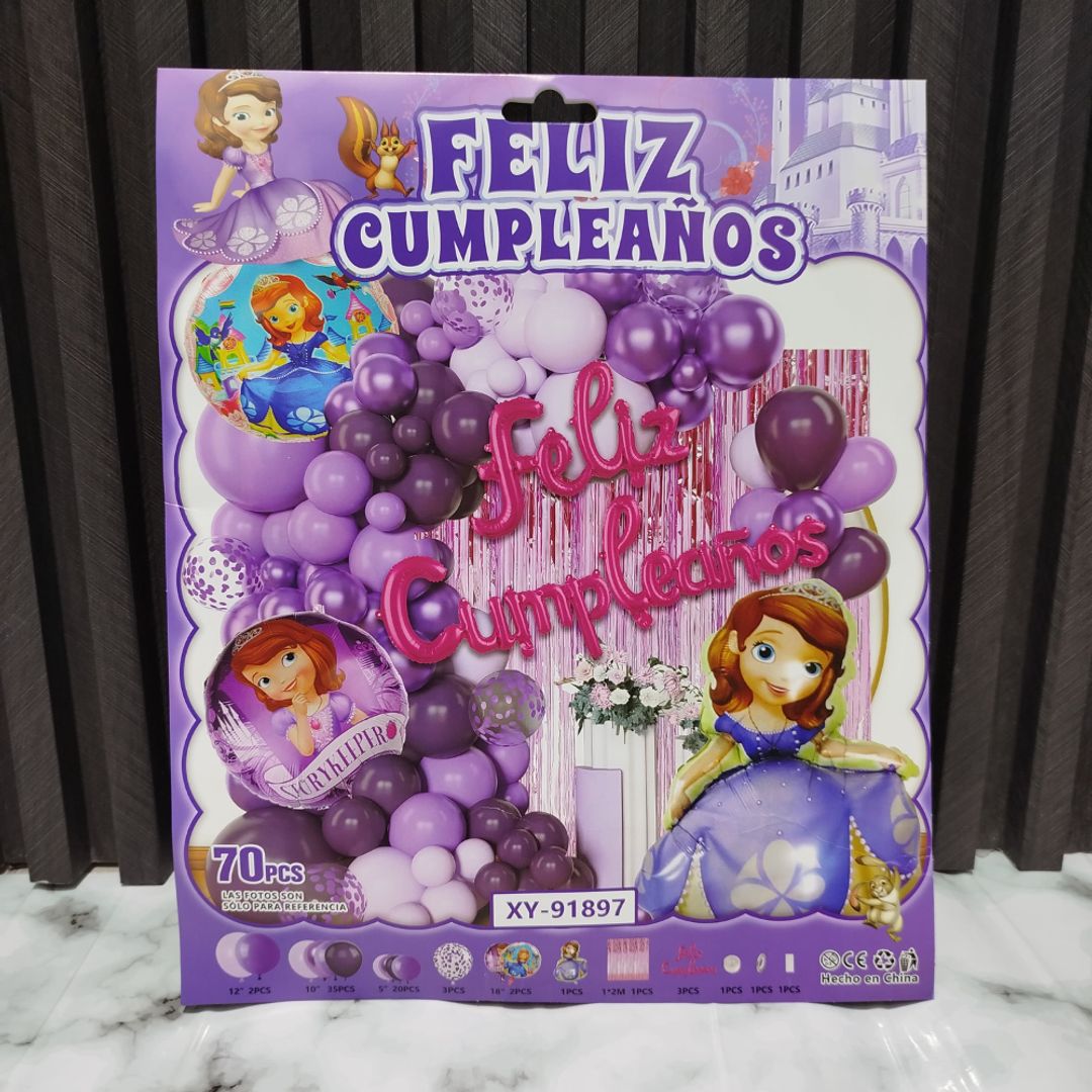 ARCO DE GLOBOS PRINCESA SOFÍA 