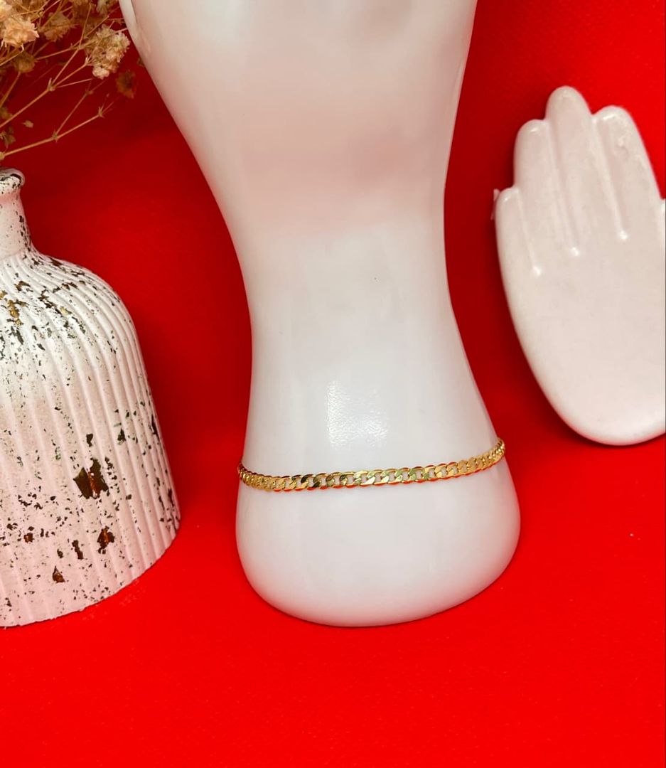 Pulsera cubana plana 3mm de 20cm