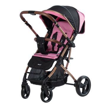 Imagen del producto COCHE MALETA REVERSIBLE ROSADO EBABY 119