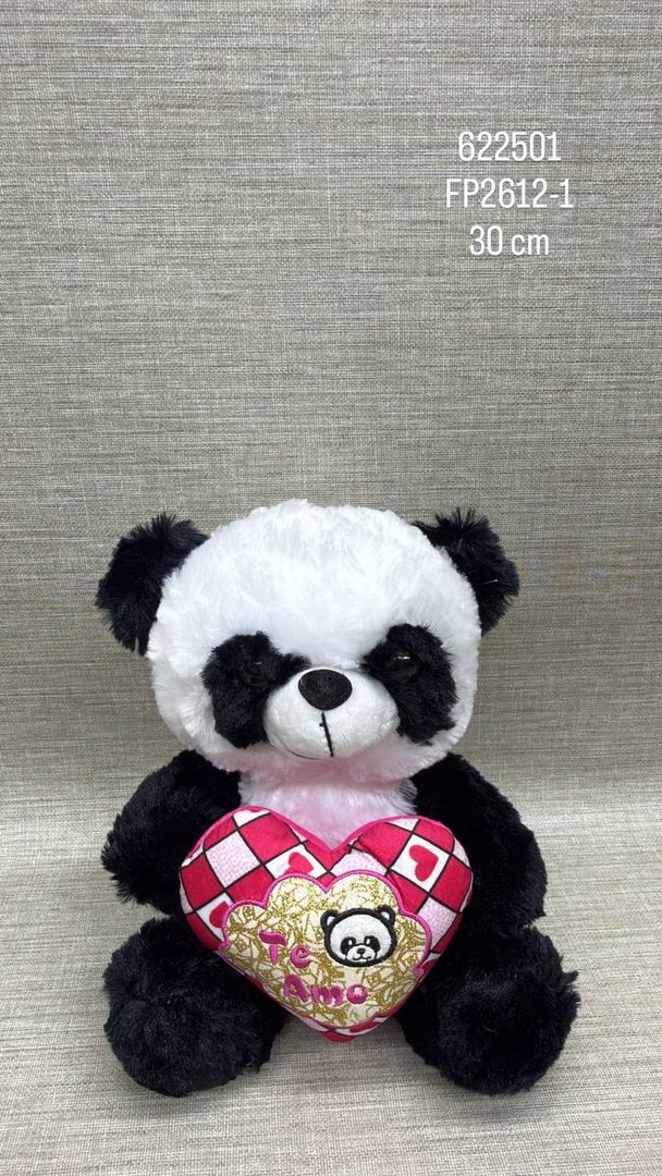 PANDA CON CORAZON DE 30 CM 
