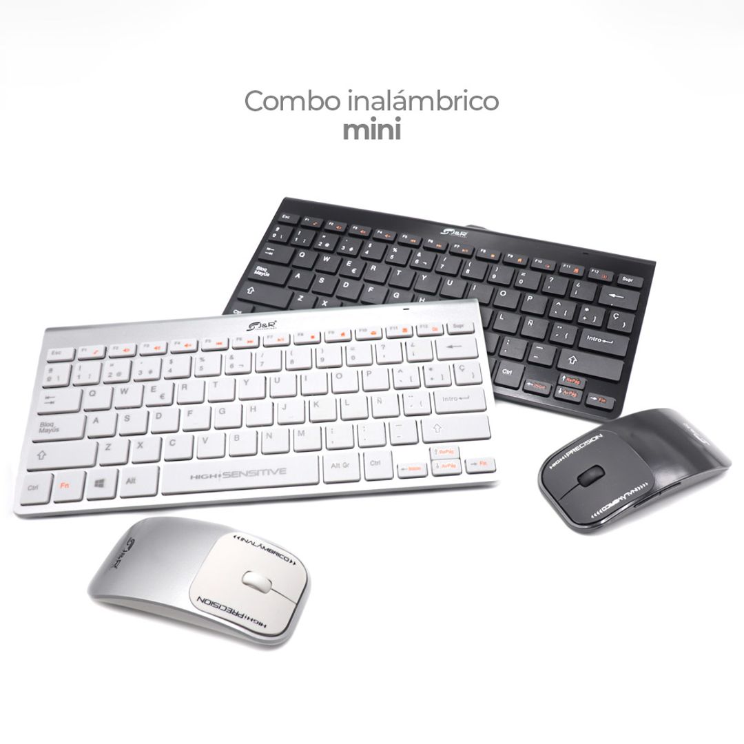 Combo Mouse y teclado mini inalámbrico