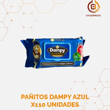 Imagen del producto PAÑITOS HÚMEDOS ANTIBACTERIAL DAMPY AZULES X110 UNIDADES