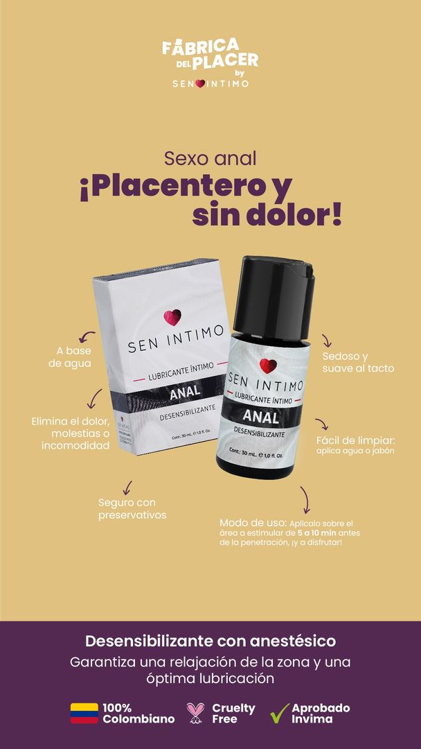 Lubricante Anal Desensibilizante X 30 ML 