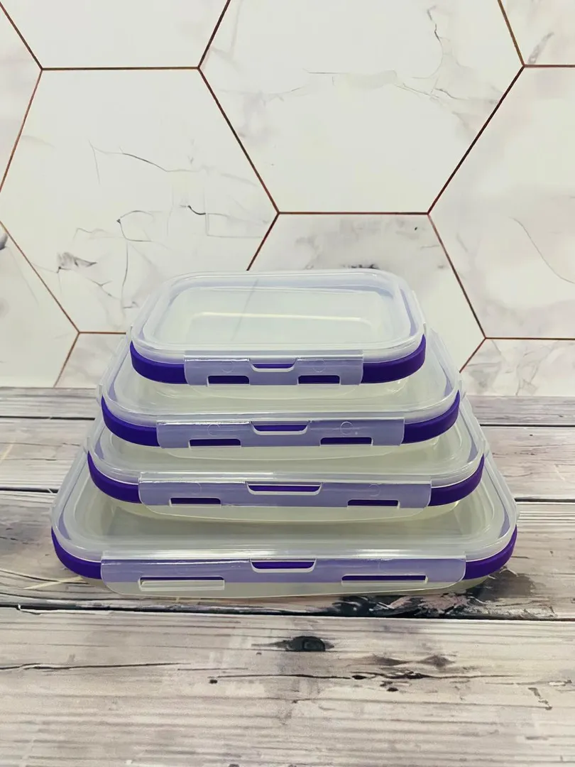 Set X4 contenedores plegables de silicona 