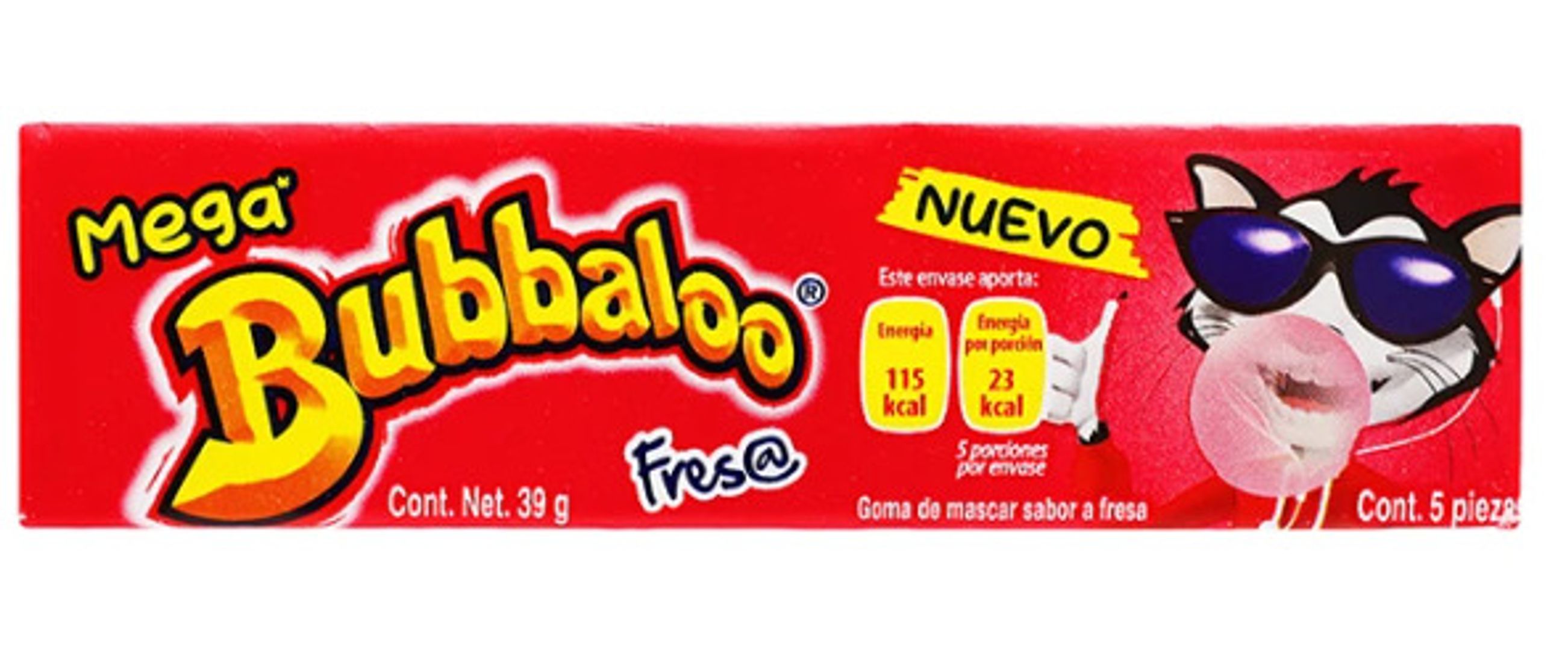 BUBBALOO MEGA FRESA*39G