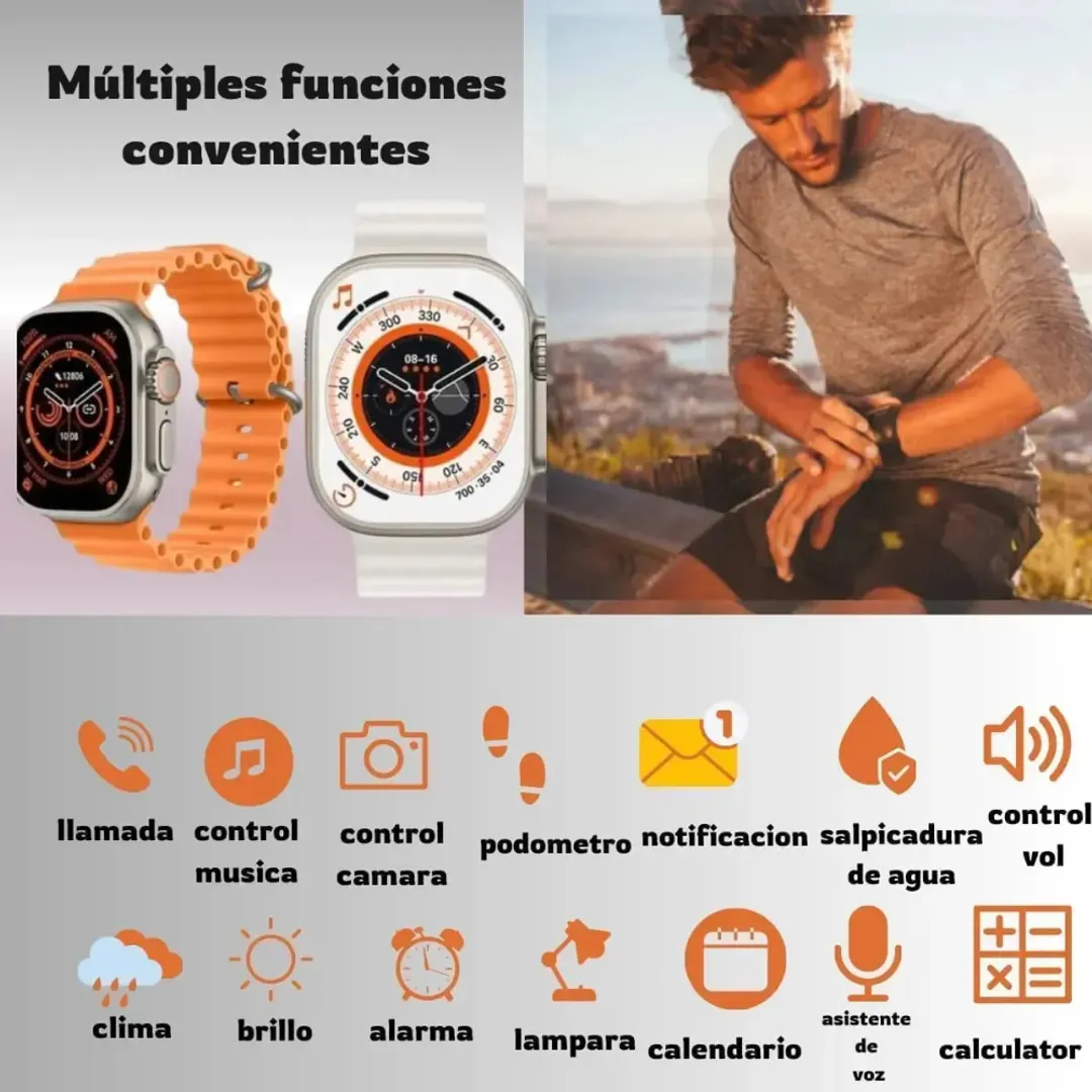 RELOJ INTELIGENTE SMART WATCH T800 CARGA INALAMBRICA GT-S10 MINI