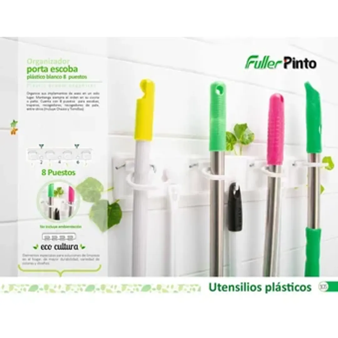  PORTA ESCOBA PLASTICO X4 FULLER PINTO REF 13046