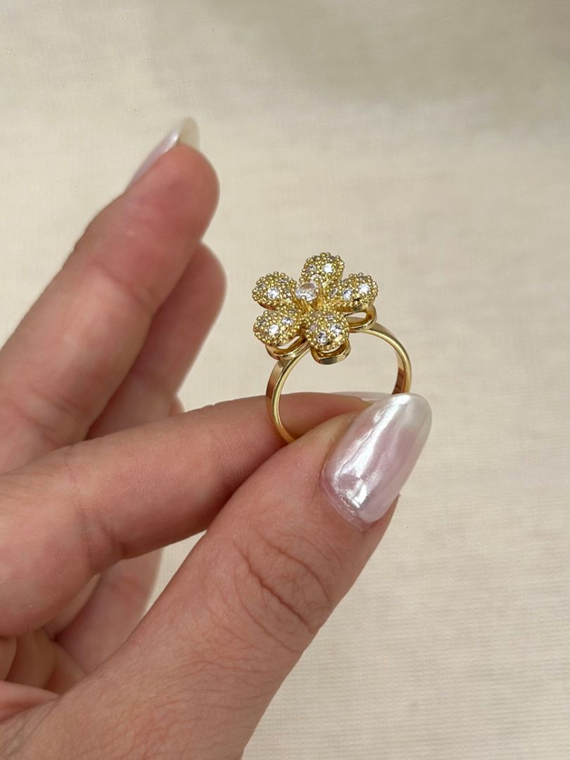 Anillo giratorio girasol 