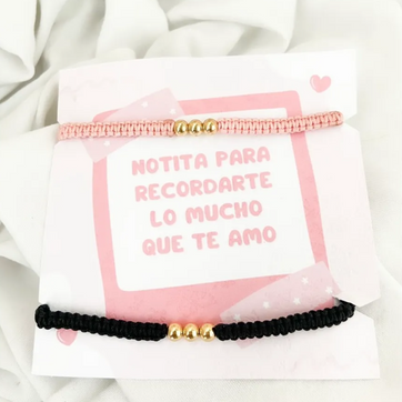 Imagen del producto MANILLAS ROSA-NEGRO 