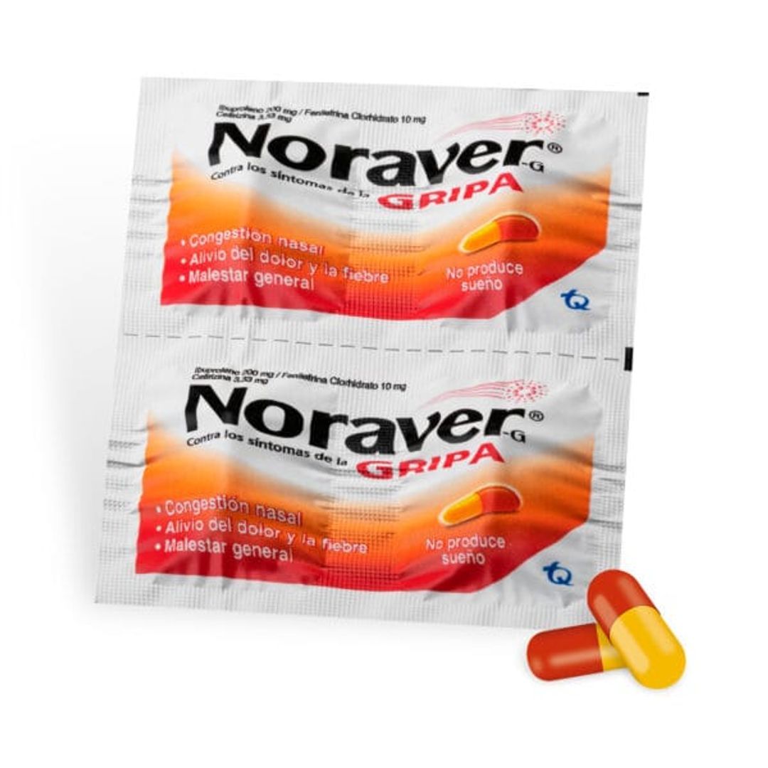 NORAVER GRIPA SOB X 4 CAPS
