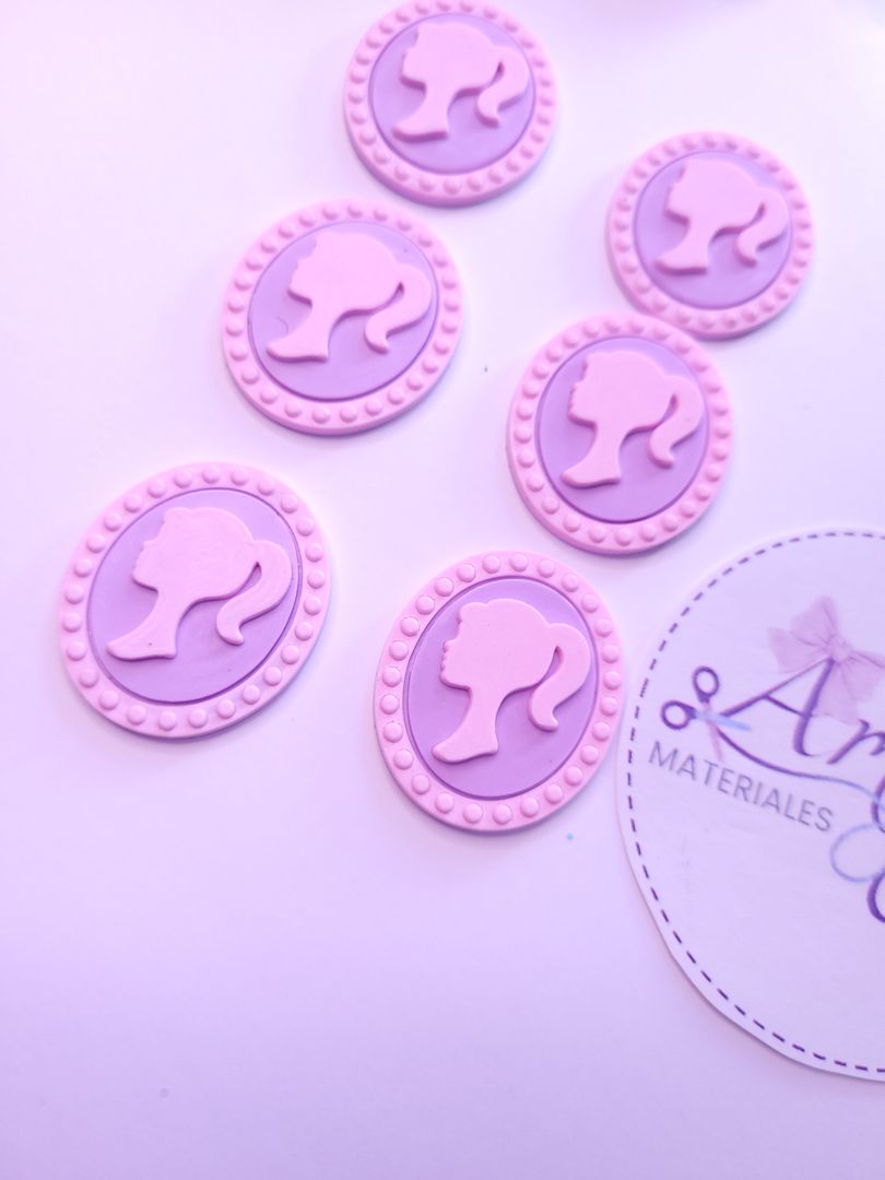 3x2.5cm lila con rosado 