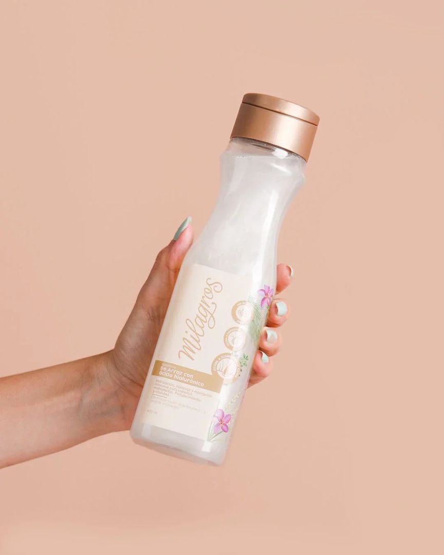 Shampoo de Arroz con Acido Hialuronico MILAGROS