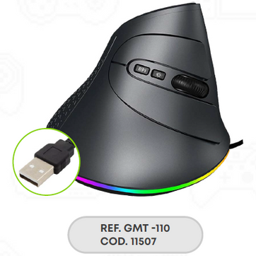 Imagen del producto MOUSE VERTICAL RGB USB