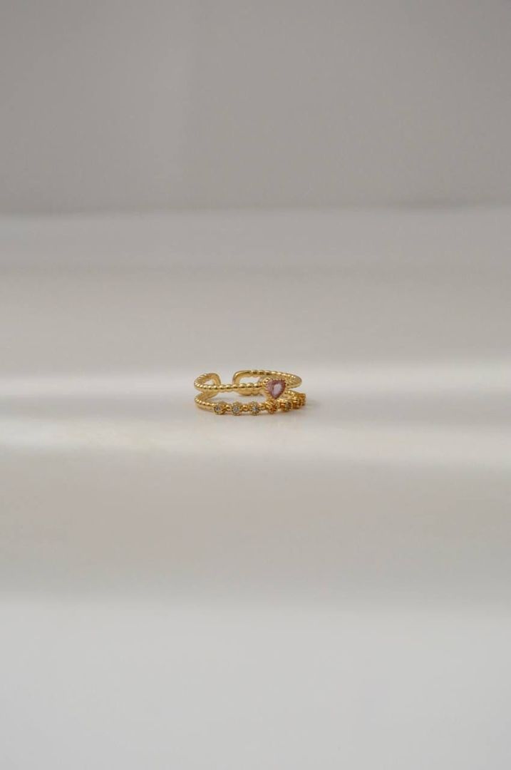 Anillo Corazón Rosa