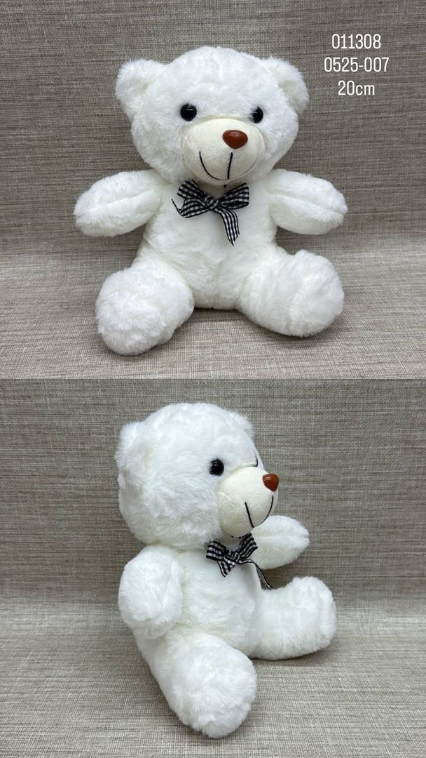 OSITO BLANCO CON MOÑO 20CM 