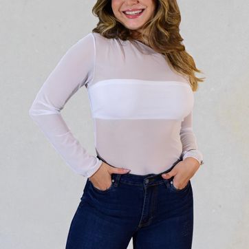 Blusa manga larga transparente - imagen 1