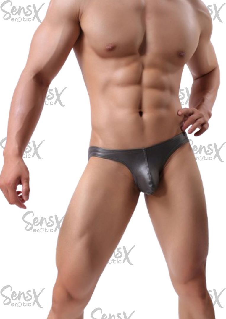 Slip masculino en tono metalizado