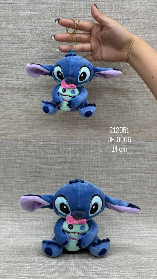 LLAVERO DE STITCH CON ACCESORIO DECORATIVO 14 CM 
