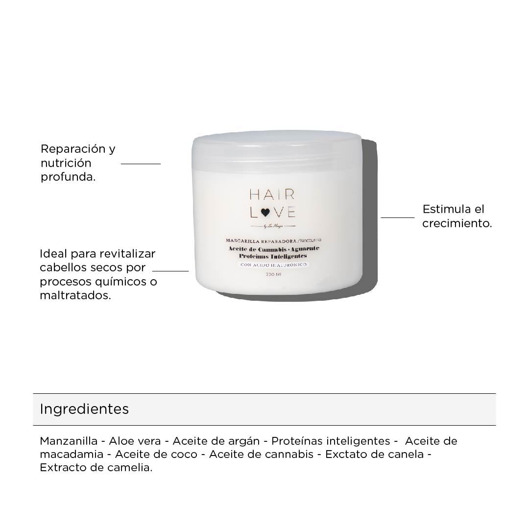 Mascarilla Capilar Reparadora Nocturna Elixir by la maga 