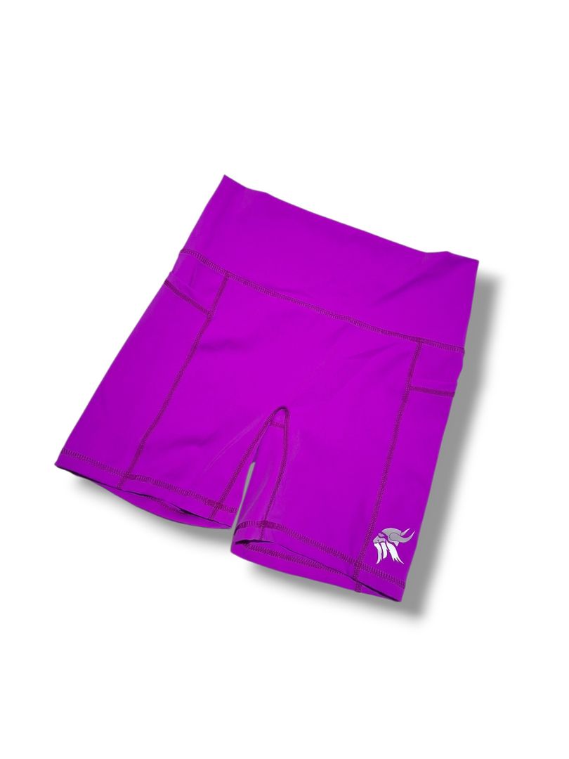  Short Hybrid ajustado con bolsillos laterales y sin costura delantera tiro alto Lycra