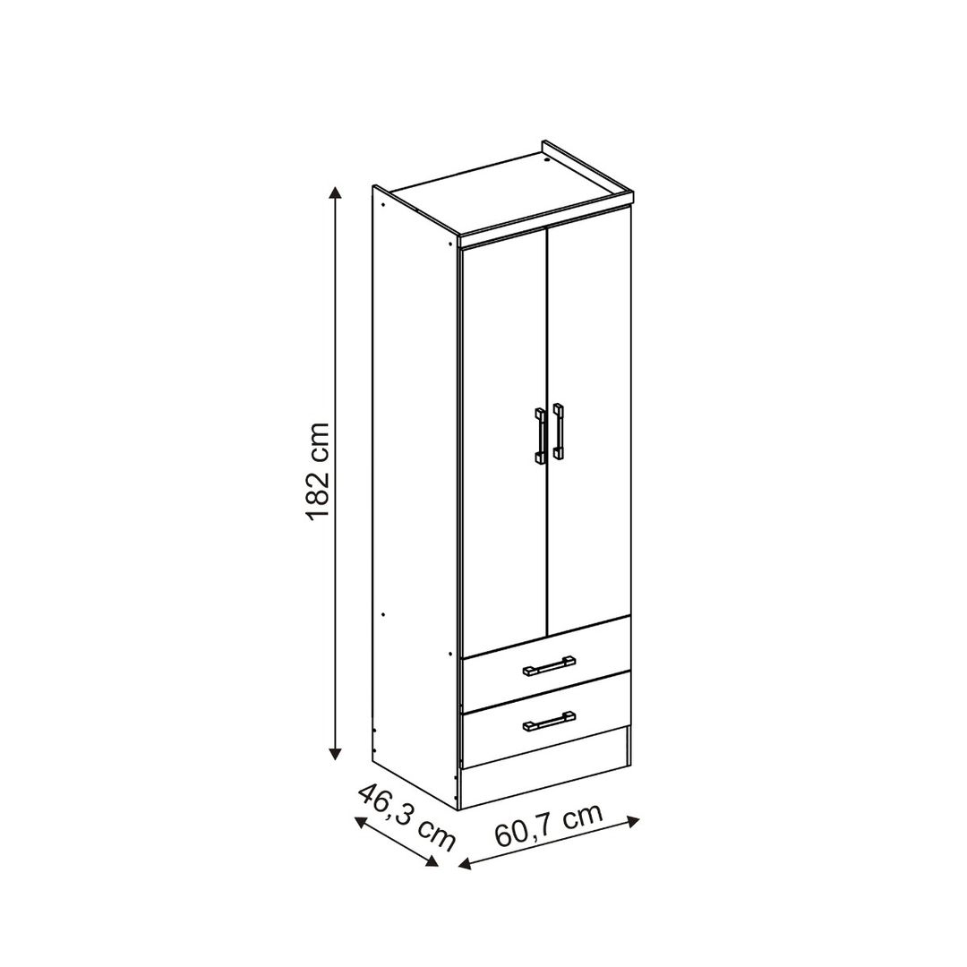 ROPERO BERTOLINI 60X46X182 NATIVE	