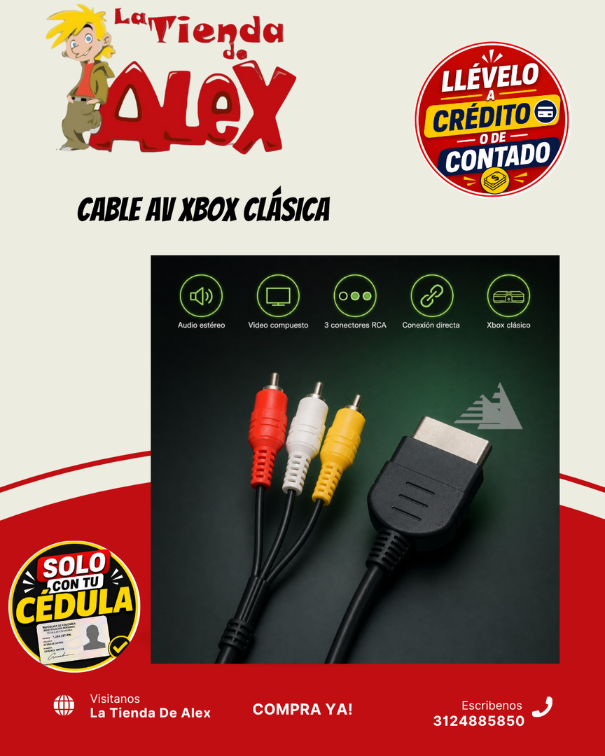 CABLE AV XBOX CLÁSICA
