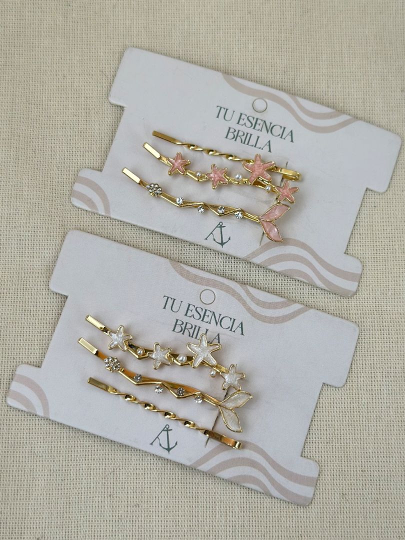 Set pinza x 3 cola de sirena 