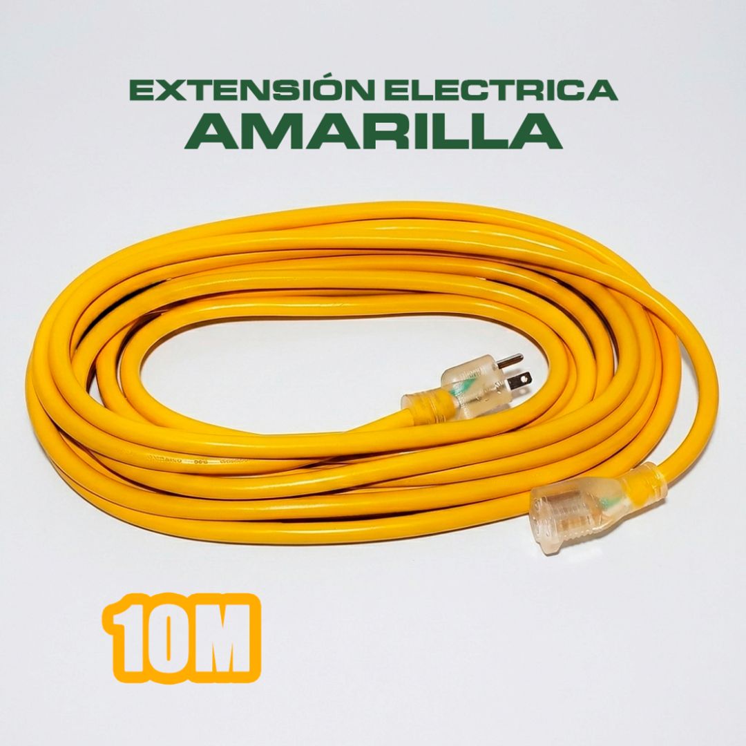EXTENSION ELECTRICA AMARILLA 3 X 14 AWG 10 MTS