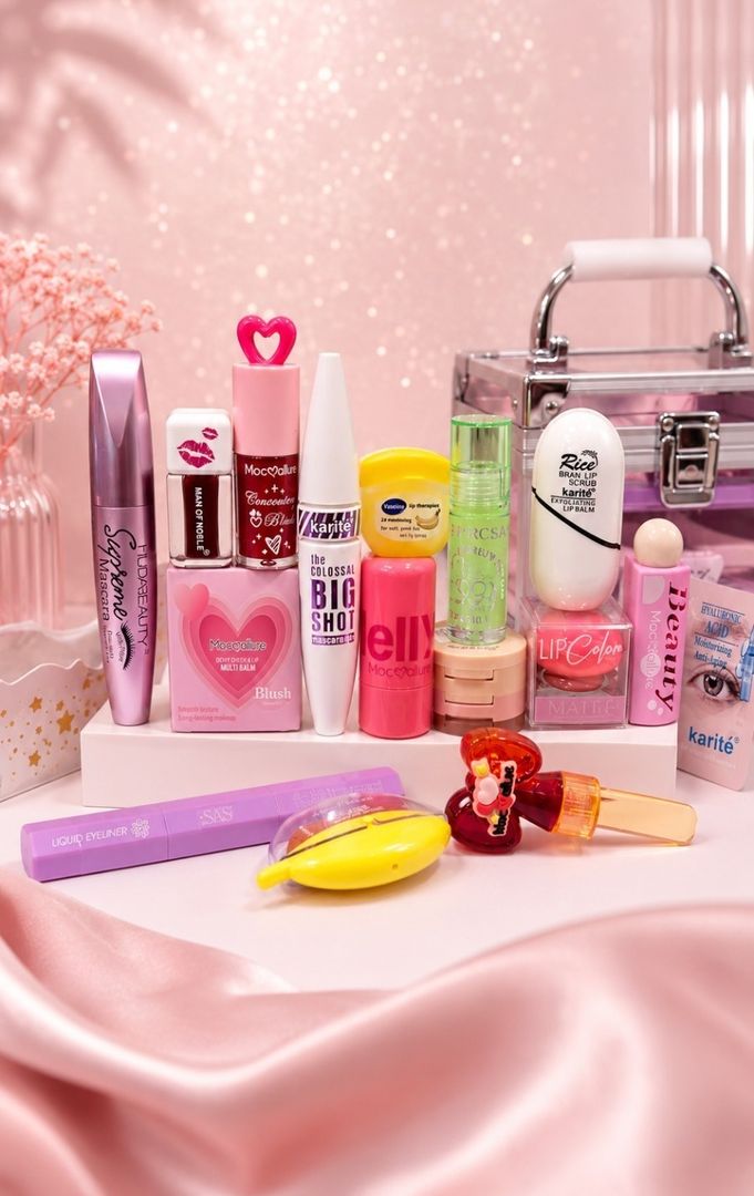 KIT DE MAQUILLAJE COMPLETO + COSMETIQUERA 