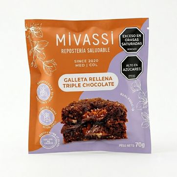 Imagen del producto GALLETA TRIPLE CHOCOLATE MIVASSI