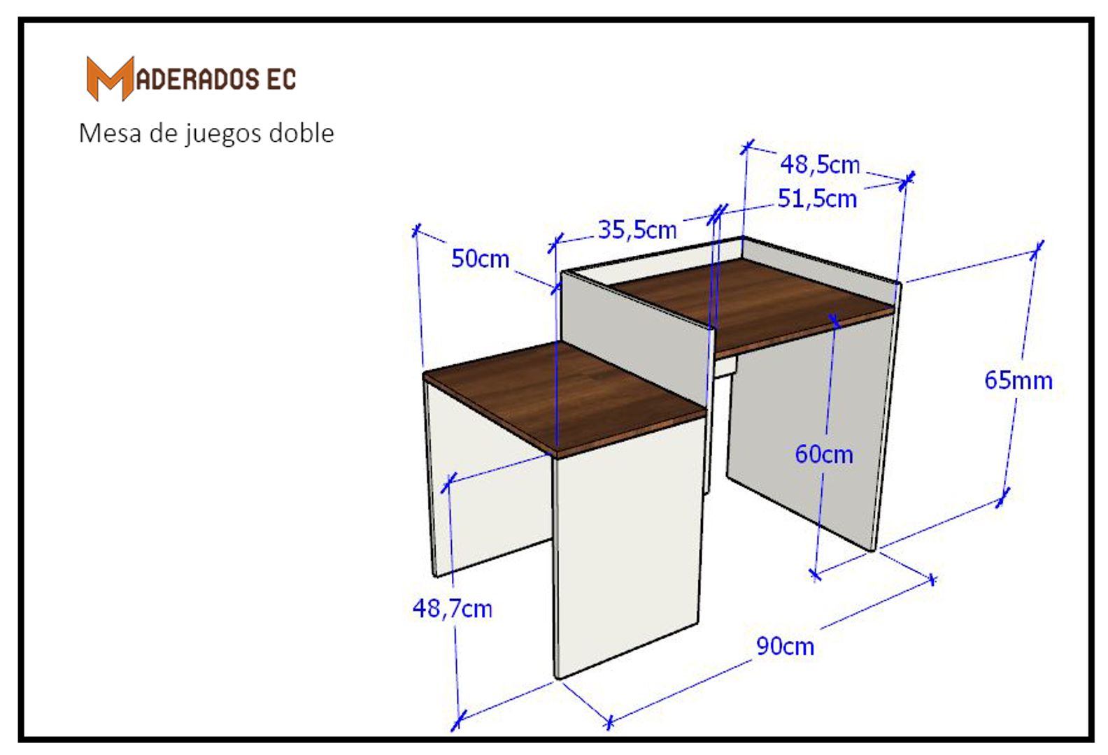 Escritorio - Mesa doble de juego