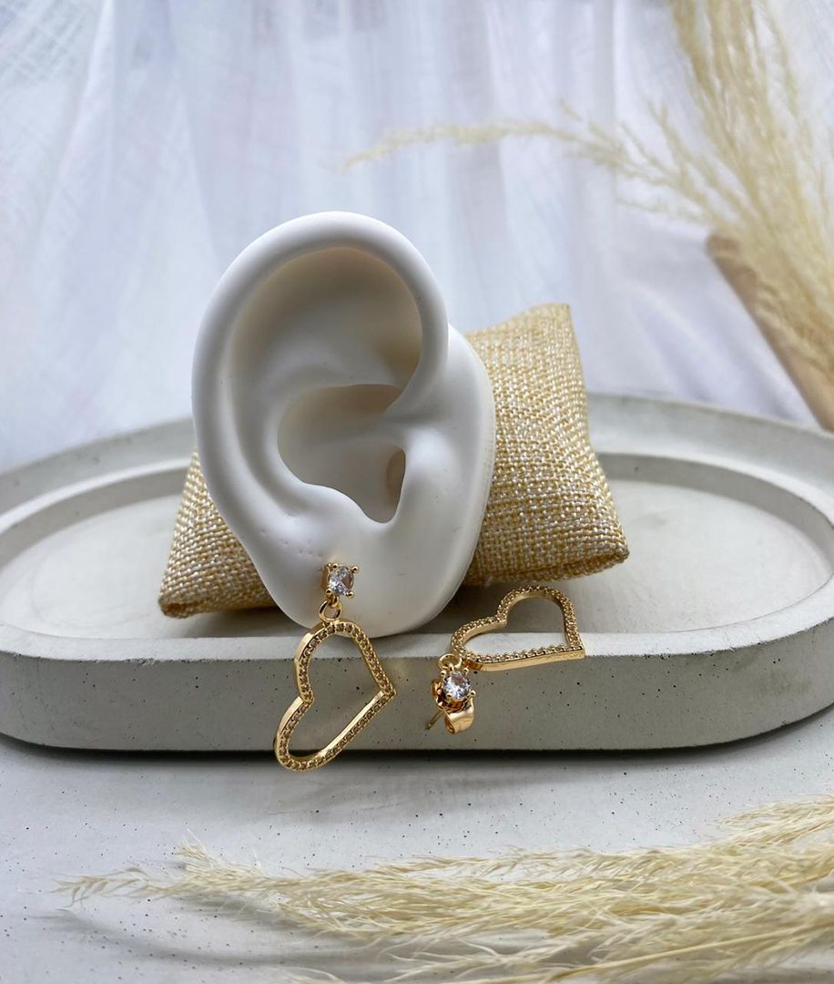 Topo, corazón colgante, oro rosa, covergold 