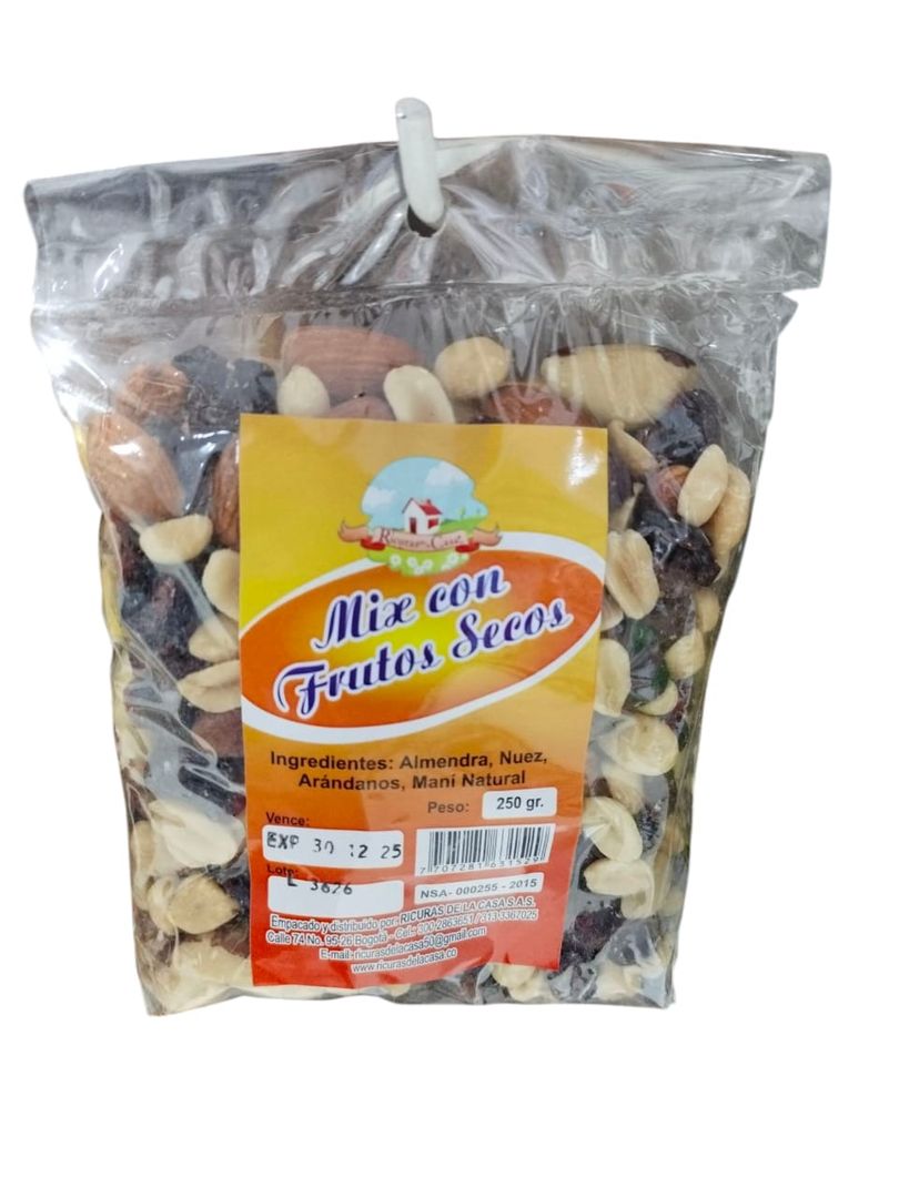 MIX FRUTOS SECOS*250G RICURAS DE LA CASA