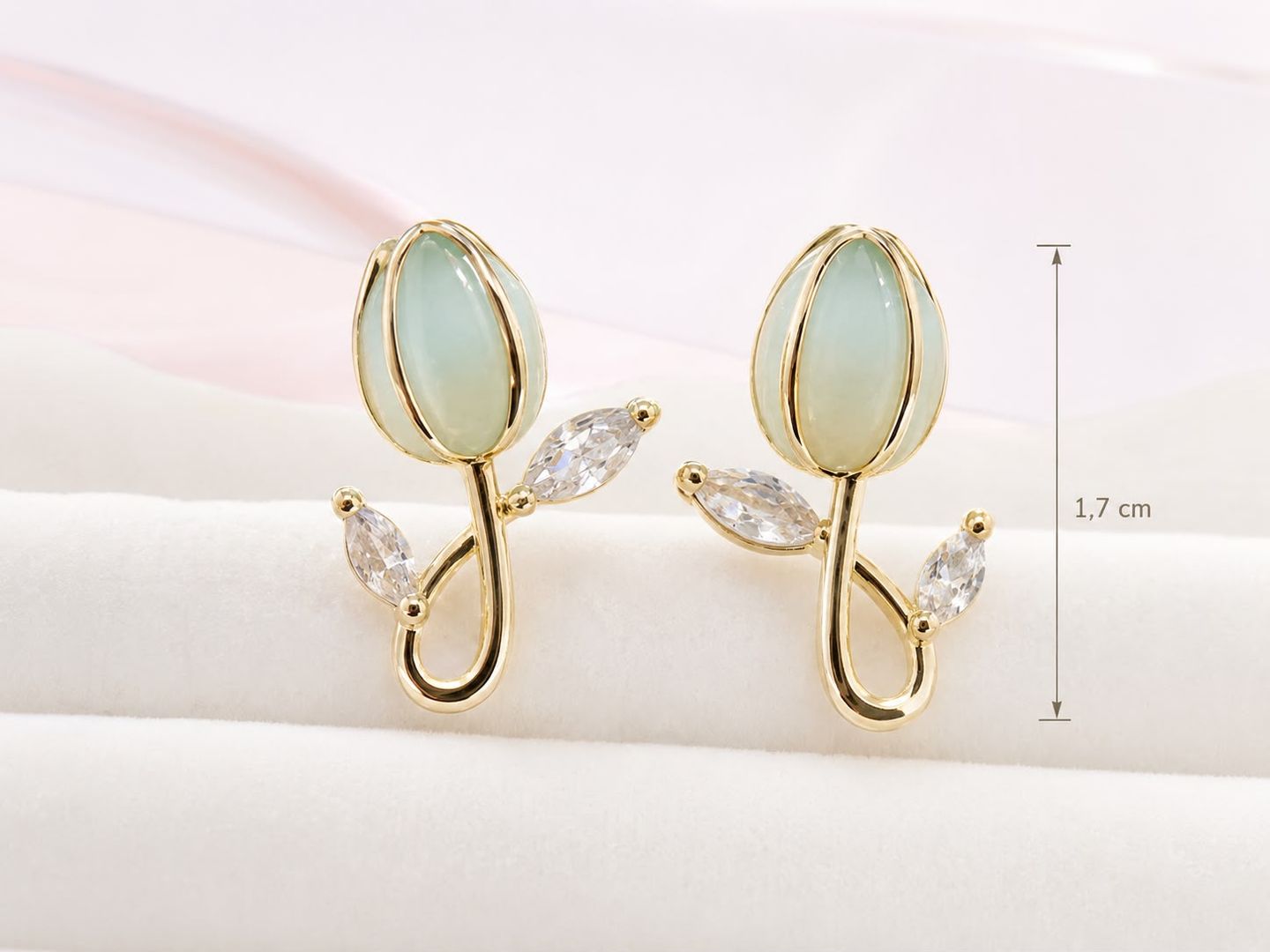 Aretes Tulipán Verde