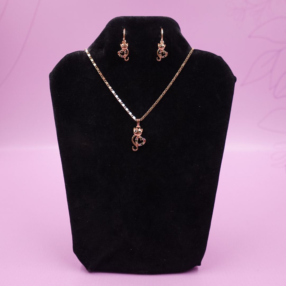 COLLAR GATO + ARETAS 