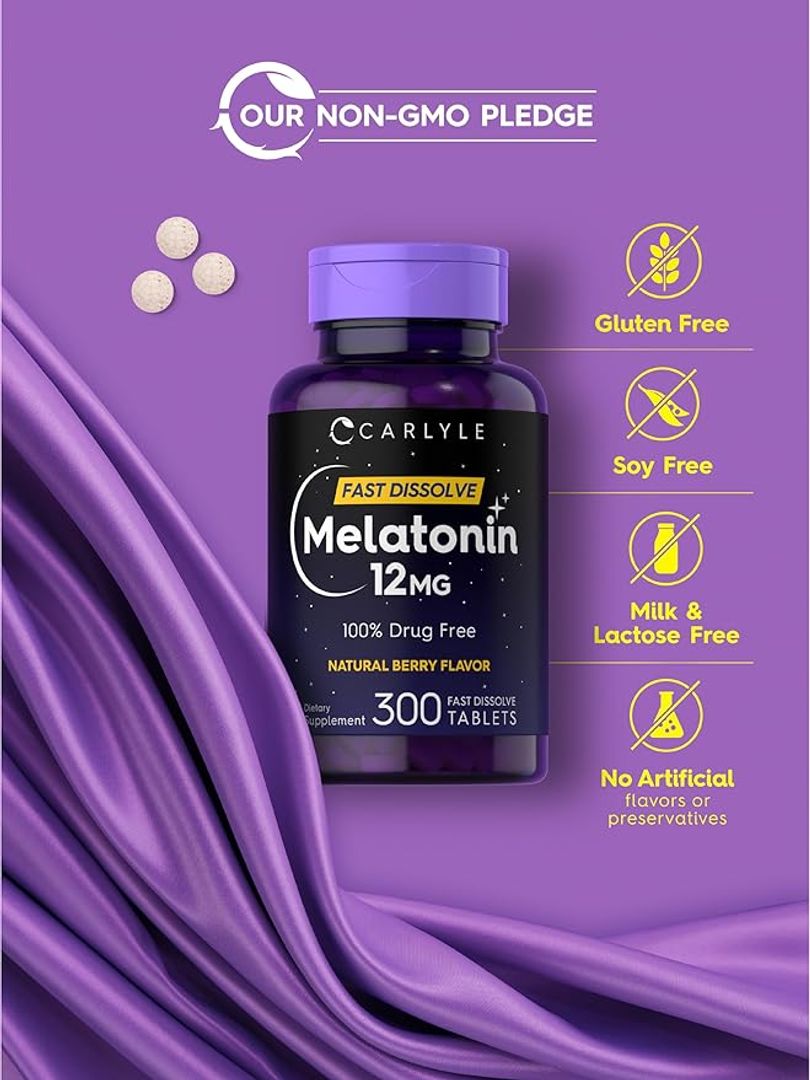 Melatonina 12 mg 300 comp Carlyle 