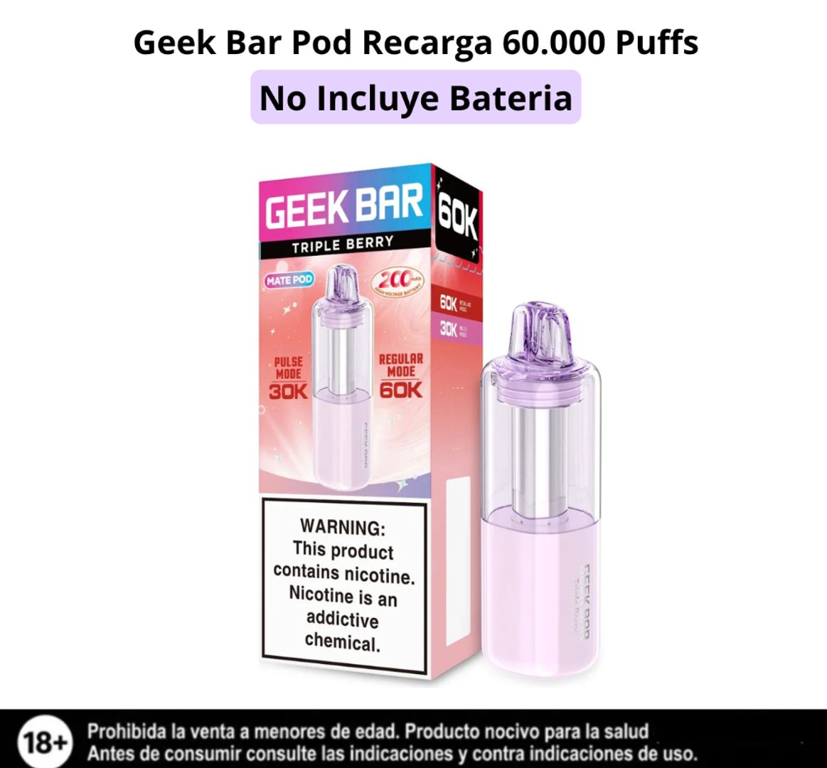 Geek Bar Pod Triple Berry 60.000 Puffs