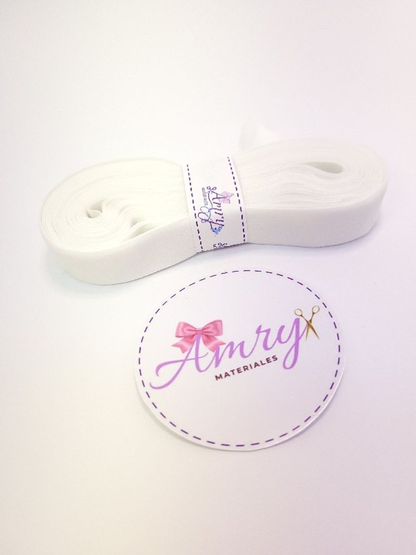 5 mtrs Sesgo 1.5cm Blanco 