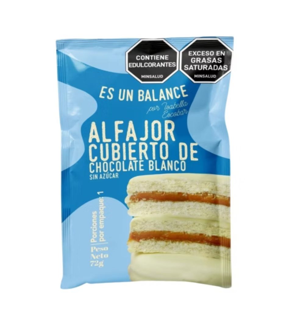 ALFAJOR RELLENO DE CHOCOLATE BLANCO ES UN BALANCE