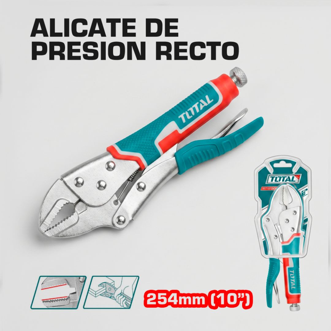 ALICATE DE PRESION RECTO 10" / 254MM (ACERO AL CARBON)
