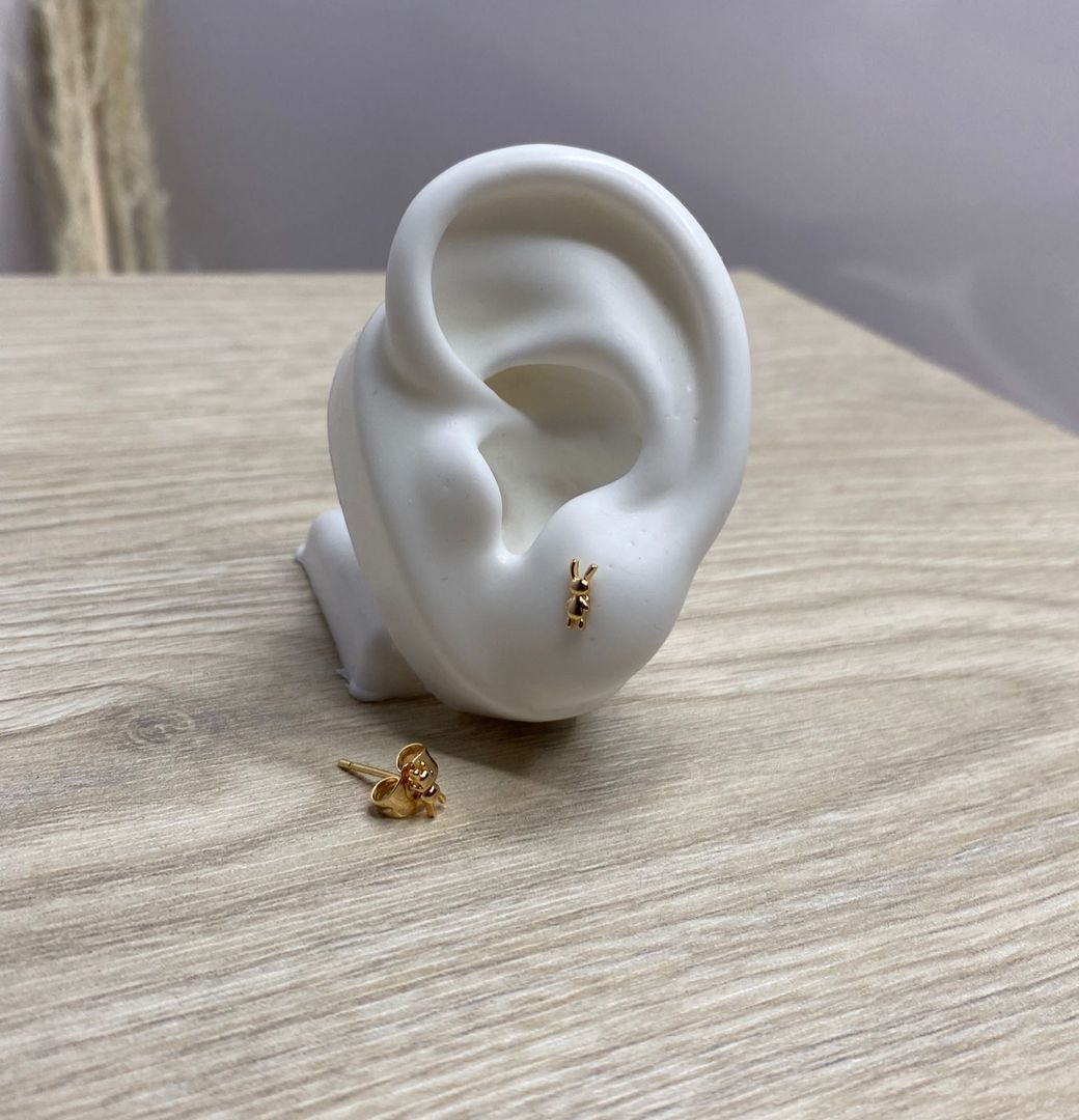 Topo conejito, oro rosa, covergold 