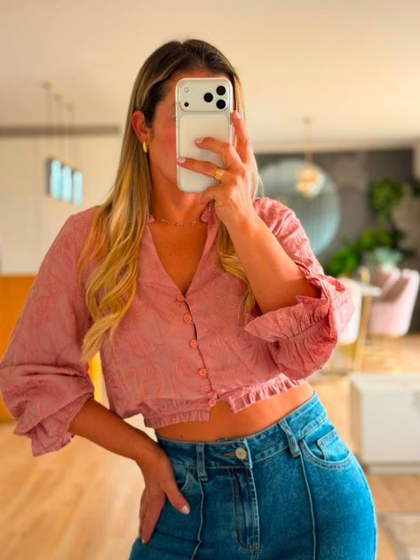 BLUSA MANGA LARGA VY2935 en Beige — foto 4