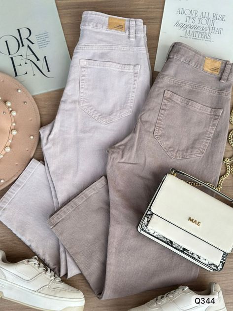 JEAN MOM FIT COLORES Q344 en Beige — foto 3