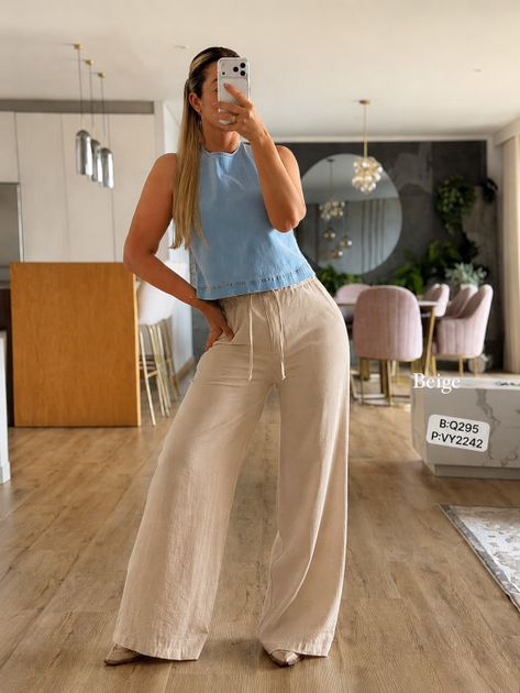 PANTALON CON TUNEL CINTURON VY2242