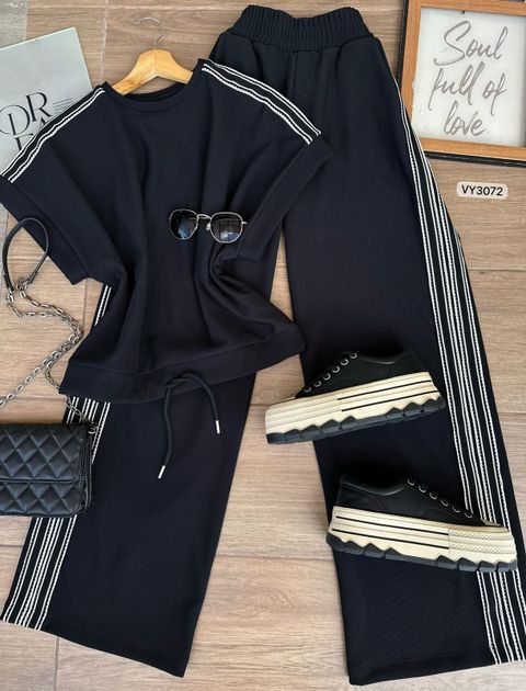 SET RIB BLUSA HILADILLA Y PANTALON VY3072