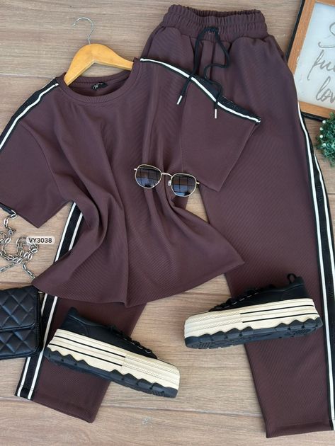 SET RIB BLUSA Y PANTALON HILADILLA VY3038 en ROJO — foto 4