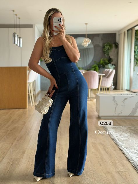 ENTERIZO DENIM LICRADO SISO Q253