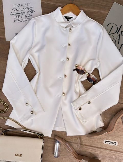 CHAQUETA BOTONES DORADOS VY2872 en Azul claro — foto 5