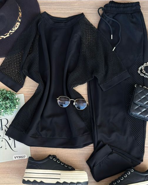 SET BLUSA MAYA LATERALES Y PANTALON VY3027